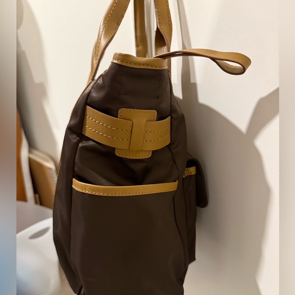 Brown and Tan Perry Mackin Zoey diaper bag NWOT - Picture 6 of 10